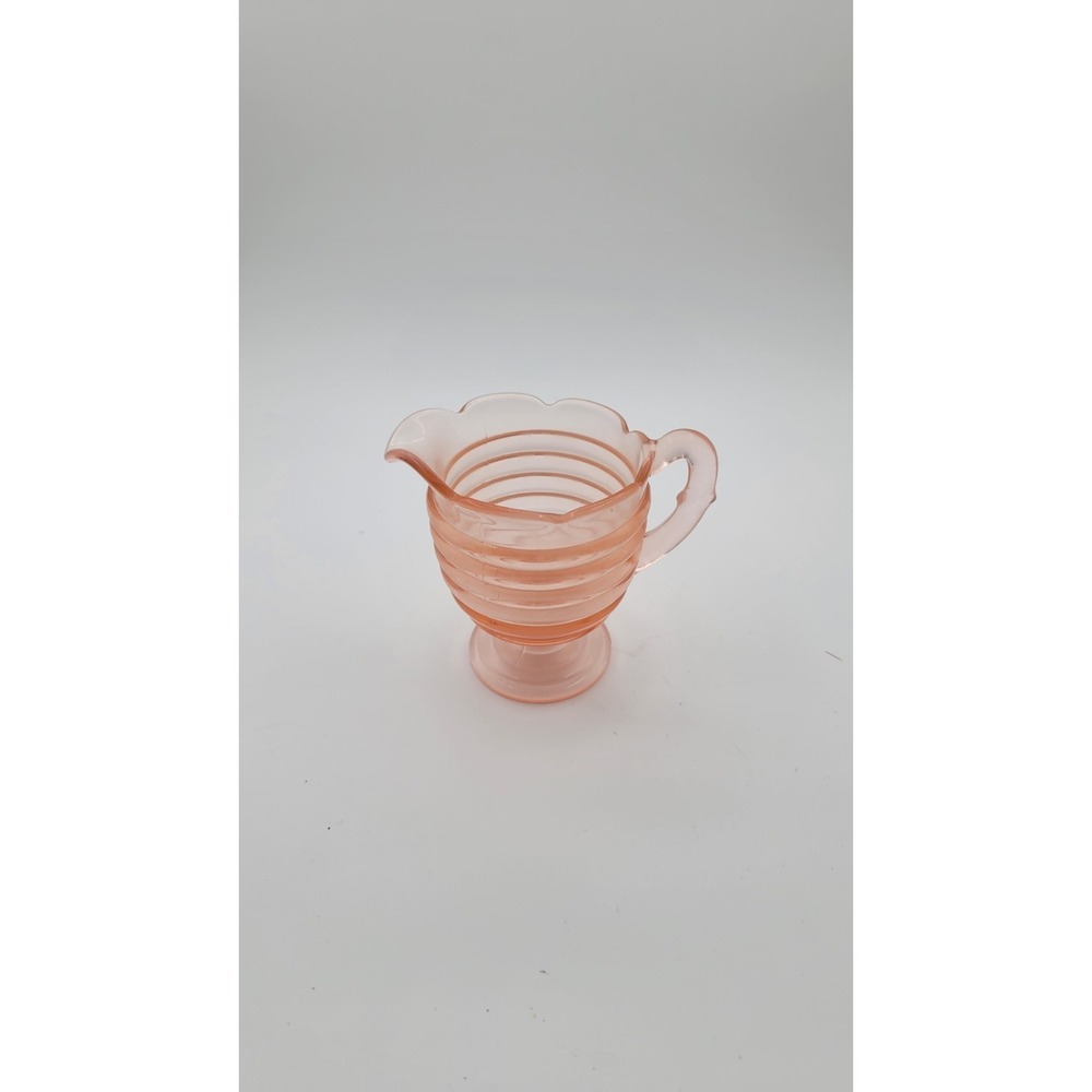 Vintage Duncan Miller Ripple Pink Depression Glass Creamer